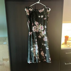 Black Floral Dress from Anthro